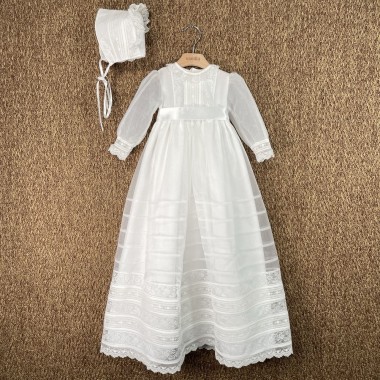 Abito lungo e cuffia battesimale Battesimo