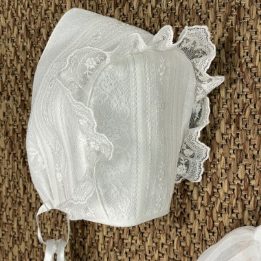 Abito lungo e cuffia battesimale Battesimo