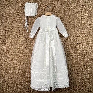 Abito lungo e cuffia battesimale Battesimo
