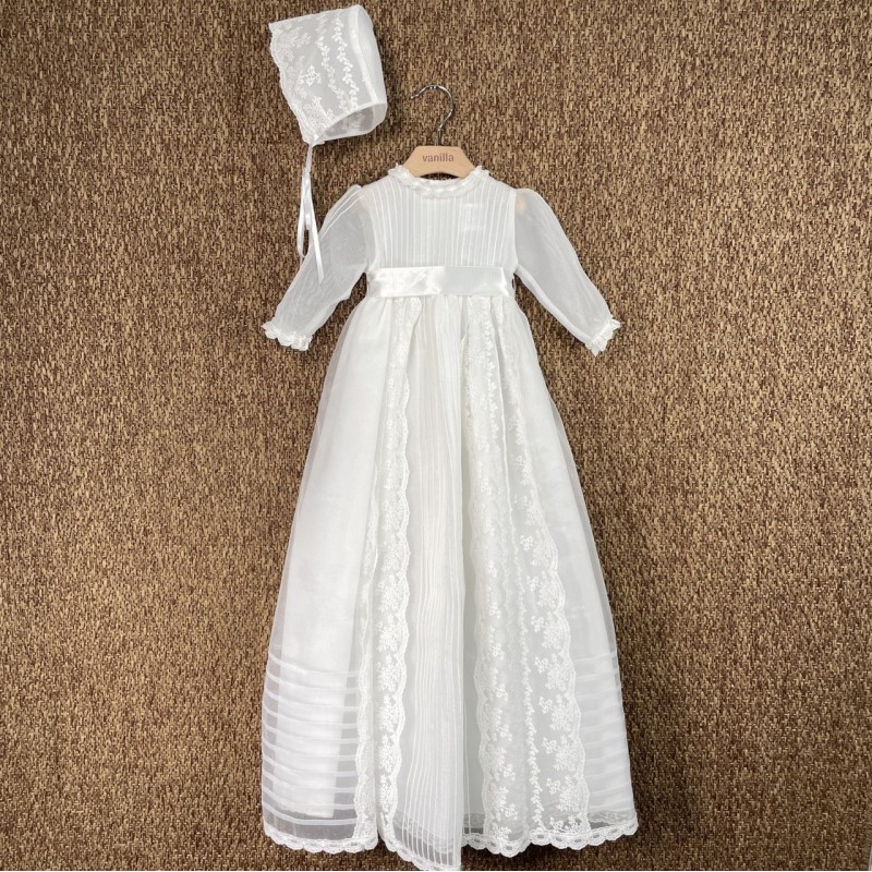 Abito lungo e cuffia battesimale Battesimo