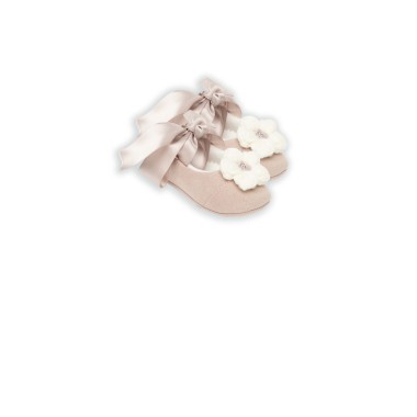 Scarpe con fiore in lana Scarpe