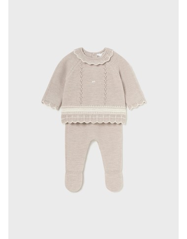 Completo Maglia e ghettina tricot Neonata 0/36