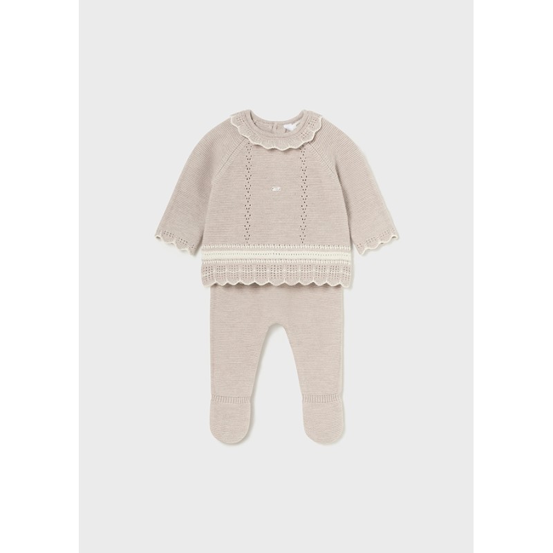Completo Maglia e ghettina tricot Neonata 0/36