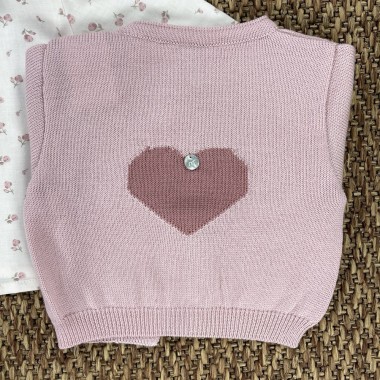 Completo in lana e velluto Neonata 0/36