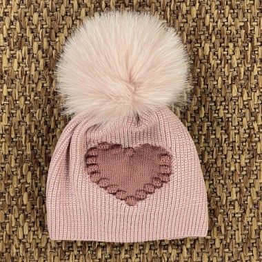 Cappello cuore in lana Cappello e Babbucce