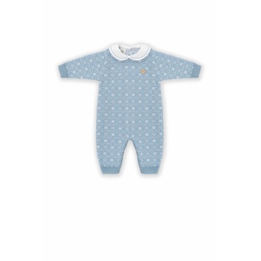 Tutina e scarpette mongramma in lana Set Nascita e Uscita Clinica