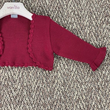 Giacchino in lana orlo uncinetto Cardigan e Maglia