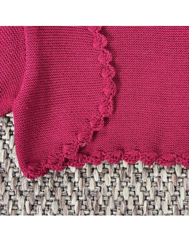 Yellow in wool crochet edge