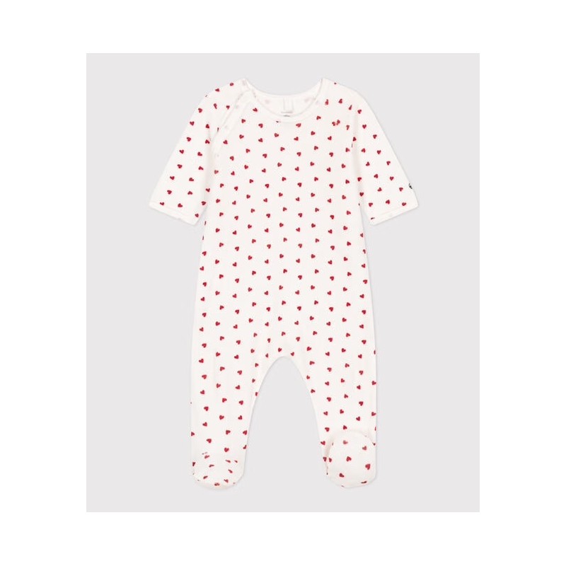 Tutina in ciniglia cuori Neonato 0/36