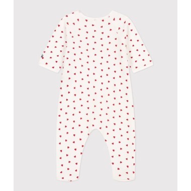 Tutina in ciniglia cuori Neonato 0/36