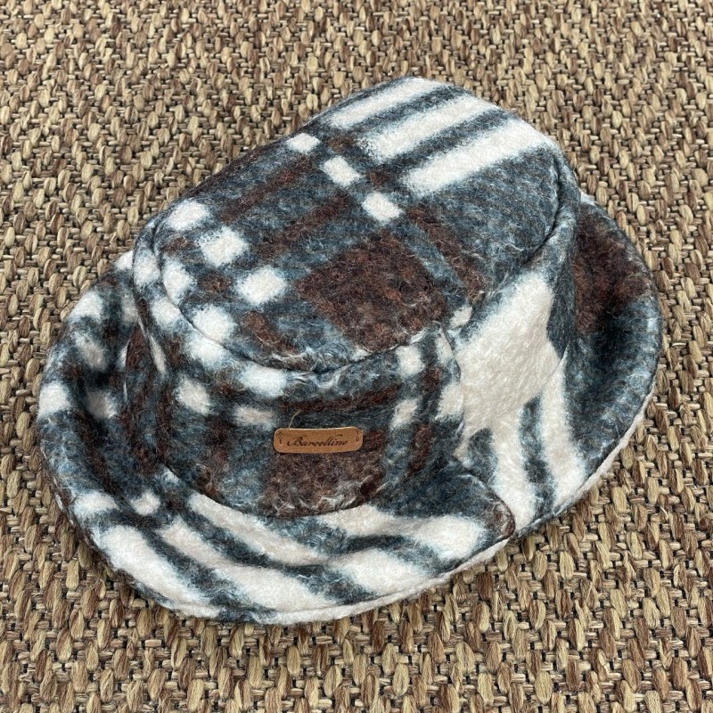 Cappello bouclè quadri Accessori