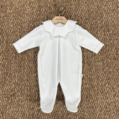 Tutina in ciniglia collo piquè Tutina