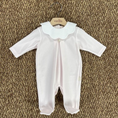 Tutina in ciniglia collo piquè Tutina