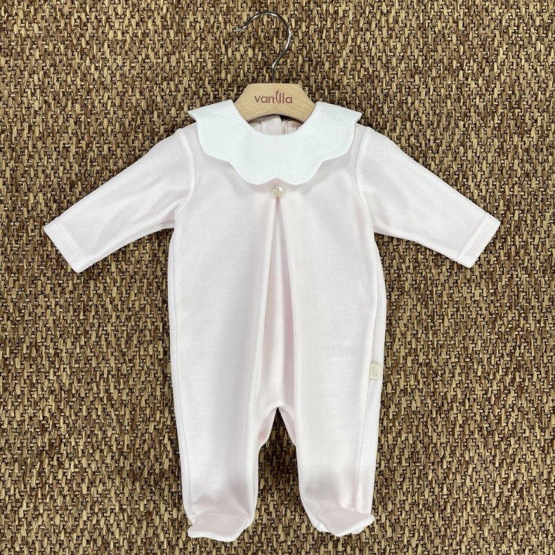 Tutina in ciniglia collo piquè Tutina