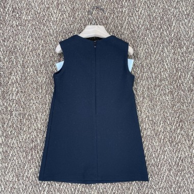 Tubino nero fiocco Bimba 2/8 anni