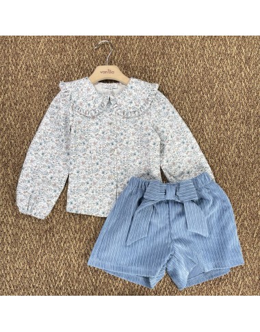 Completo camicia e short Bimba 2/8 anni