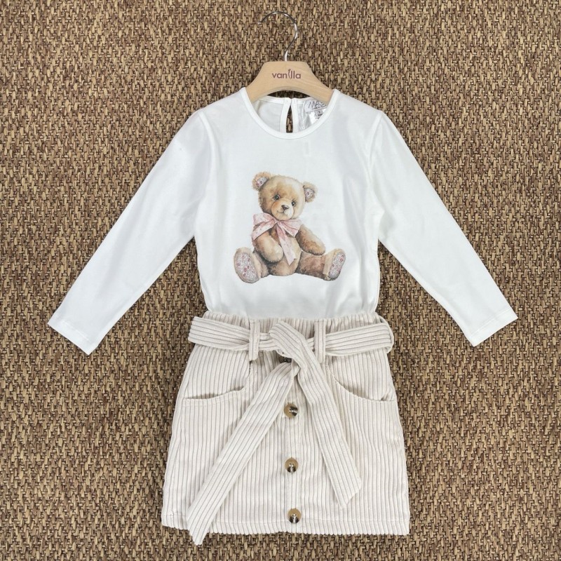 Completo t-shirt e gonna Bimba 2/8 anni