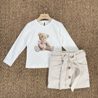 Completo t-shirt e gonna Bimba 2/8 anni