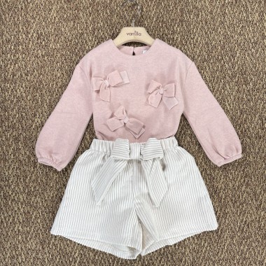 Completo maglia e short Bimba 2/8 anni