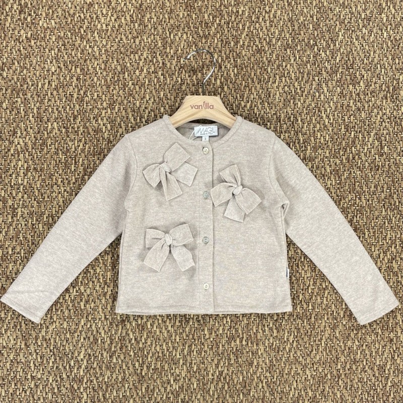 Cardigan punto milano fiocchi Bimba 2/8 anni