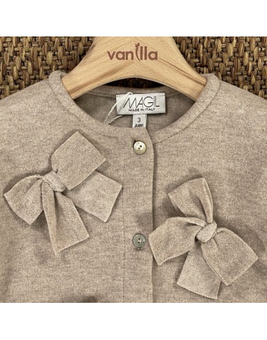 Cardigan punto milano fiocchi Bimba 2/8 anni