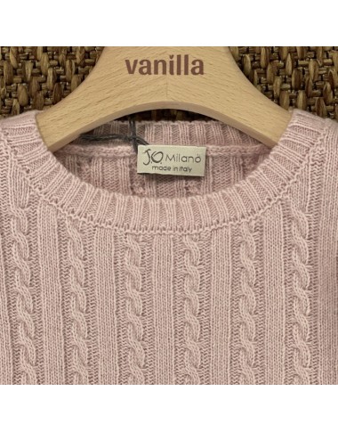 Maglia trecce lana e cashmere Bimba 2/8 anni