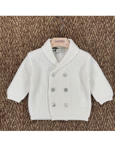 Cardigan doppiopetto lana e cashmere Neonato