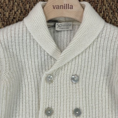 Cardigan doppiopetto lana e cashmere Neonato