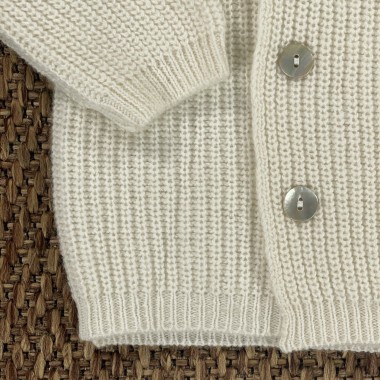 Cardigan doppiopetto lana e cashmere Neonato