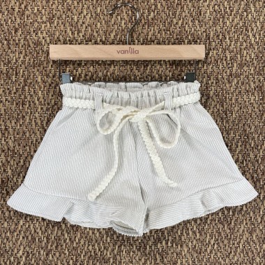 Short velluto con cintura Bimba 2/8 anni