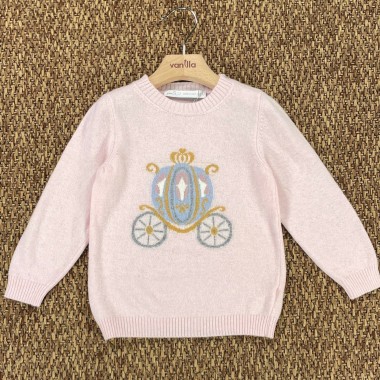 Maglia carrozza lana e cashmere Bimba 2/8 anni