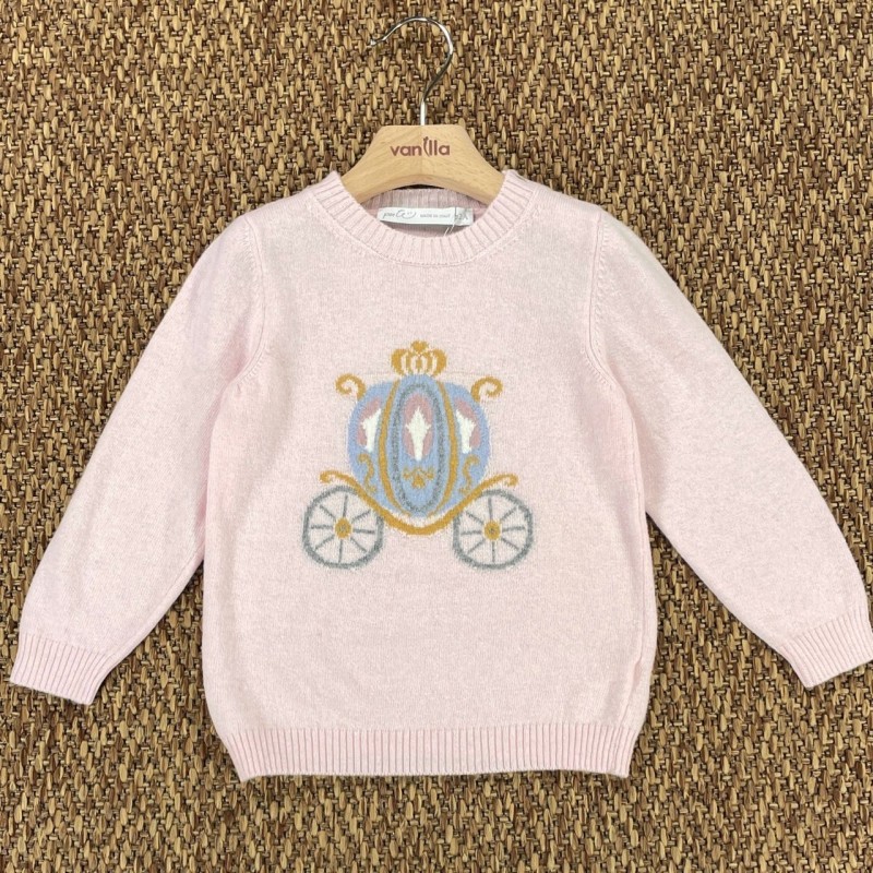 Maglia carrozza lana e cashmere Bimba 2/8 anni