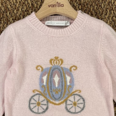 Maglia carrozza lana e cashmere Bimba 2/8 anni