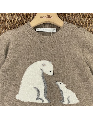 Maglia orsi lana e cashmere Bimbo 2/8 anni