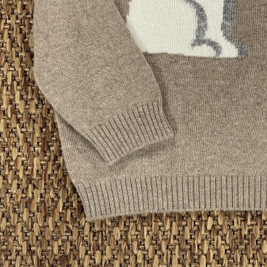 Maglia orsi lana e cashmere Bimbo 2/8 anni