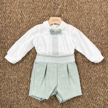 Set camicia bermuda e papillon Neonato 0/36
