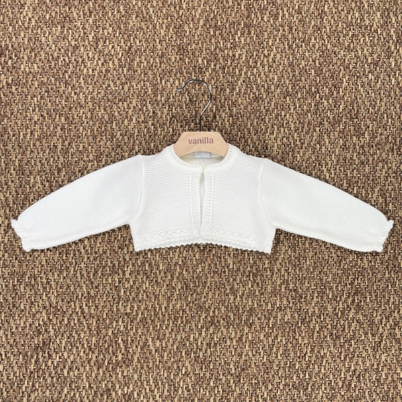 Cardigan corto con tulle Neonata