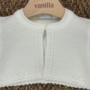 Cardigan corto con tulle Neonata