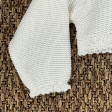 Cardigan corto con tulle Neonata