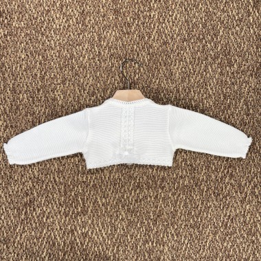 Cardigan corto con tulle Neonata