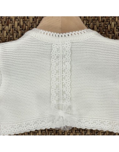 Cardigan corto con tulle Neonata