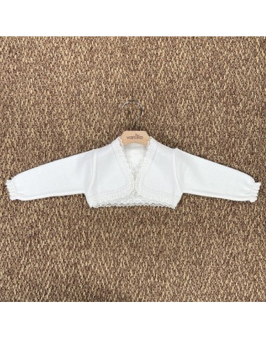 Short cardigan with lace