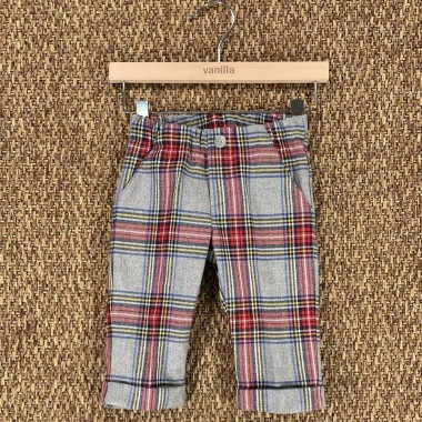 Pantalone in lana quadri Neonato 0/36