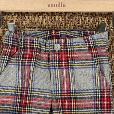 Pantalone in lana quadri Neonato 0/36