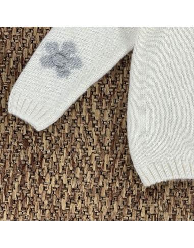 Wool and cashmere flower jersey