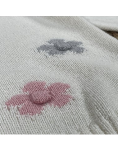 Maglia fiori lana e cashmere Bimba 2/8 anni