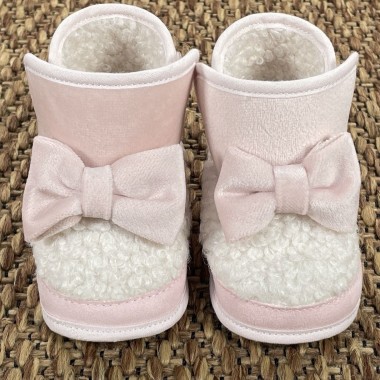 Stivaletto velluto e sherpa Scarpe