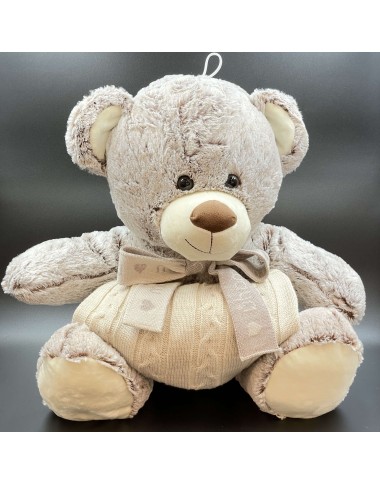 Orso grande con coperta Borse e DouDou