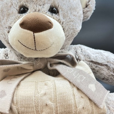 Orso grande con coperta Borse e DouDou