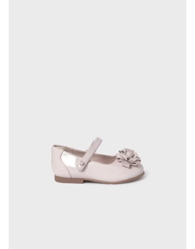 Ballerine in vernice con fiore in raso Scarpe